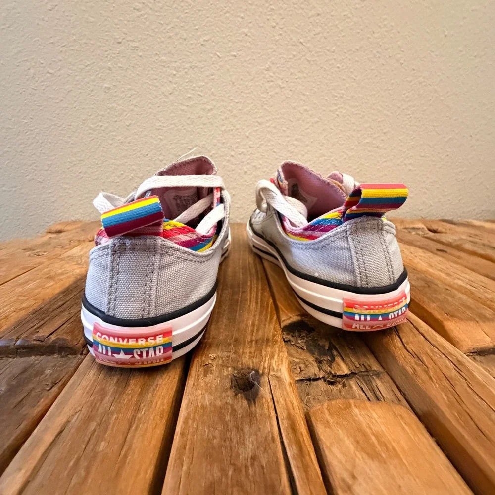 Converse Chuck Taylor All Star Junior 2 Wolf Grey Rainbow Sneakers 669818F